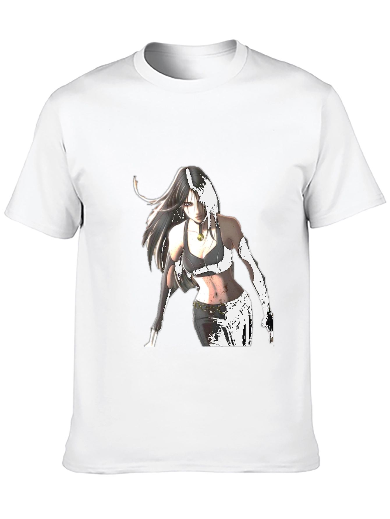 Anime Girl Graphic Black T-Shirt