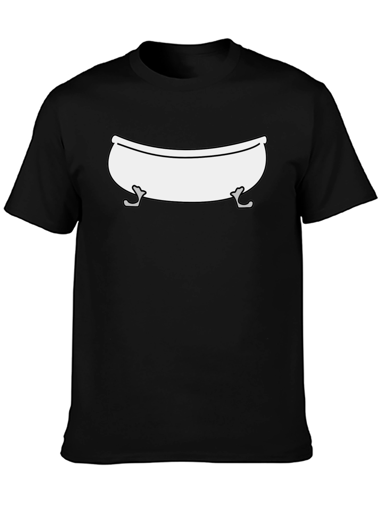 Bathtub Graphic T-Shirt - Mens Black Cotton Tee