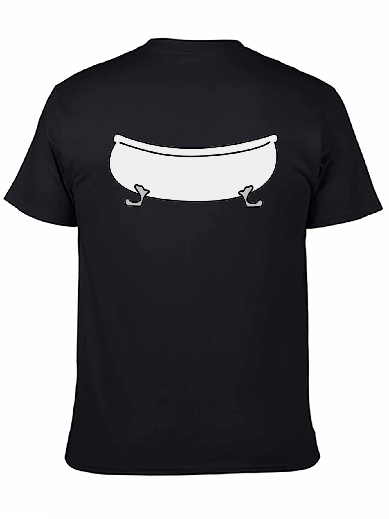 Bathtub Graphic T-Shirt - Mens Black Cotton Tee