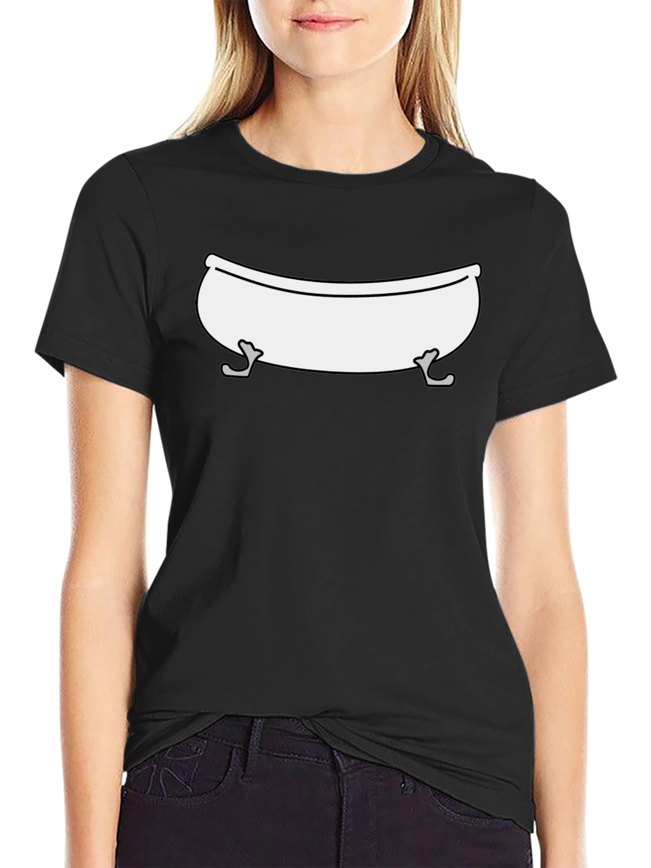 Bathtub Graphic T-Shirt - Mens Black Cotton Tee