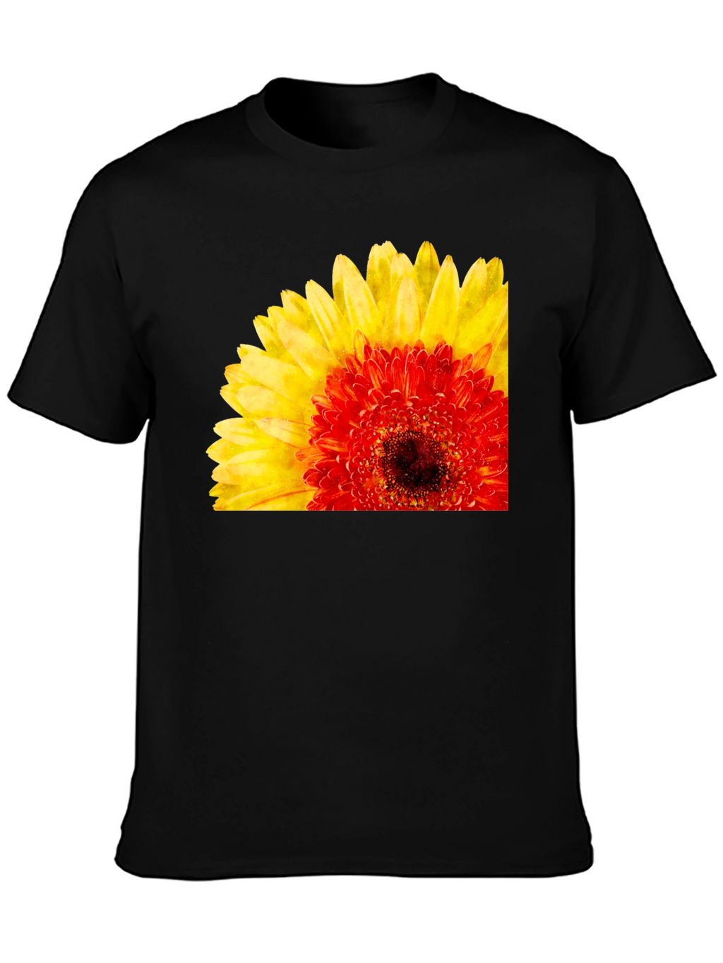 Floral Print Crew Neck Short Sleeve T-Shirt