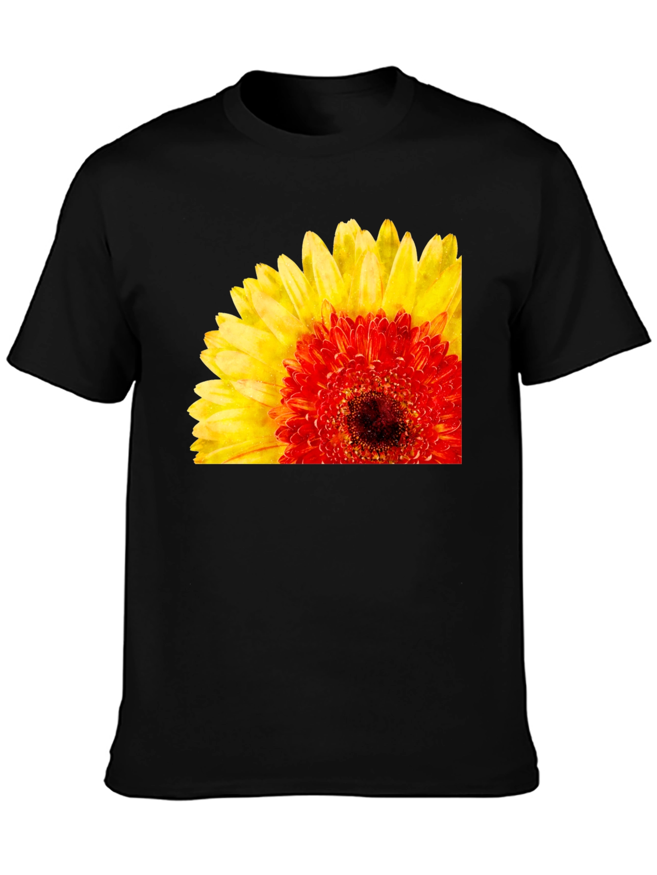 Floral Print Crew Neck Short Sleeve T-Shirt