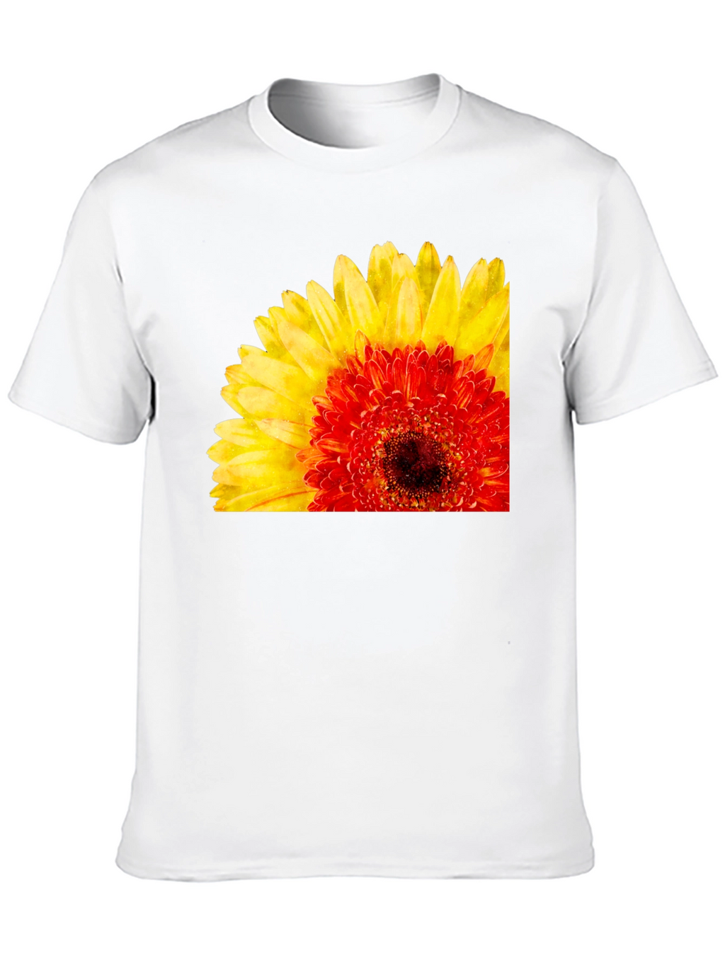 Floral Print Crew Neck Short Sleeve T-Shirt