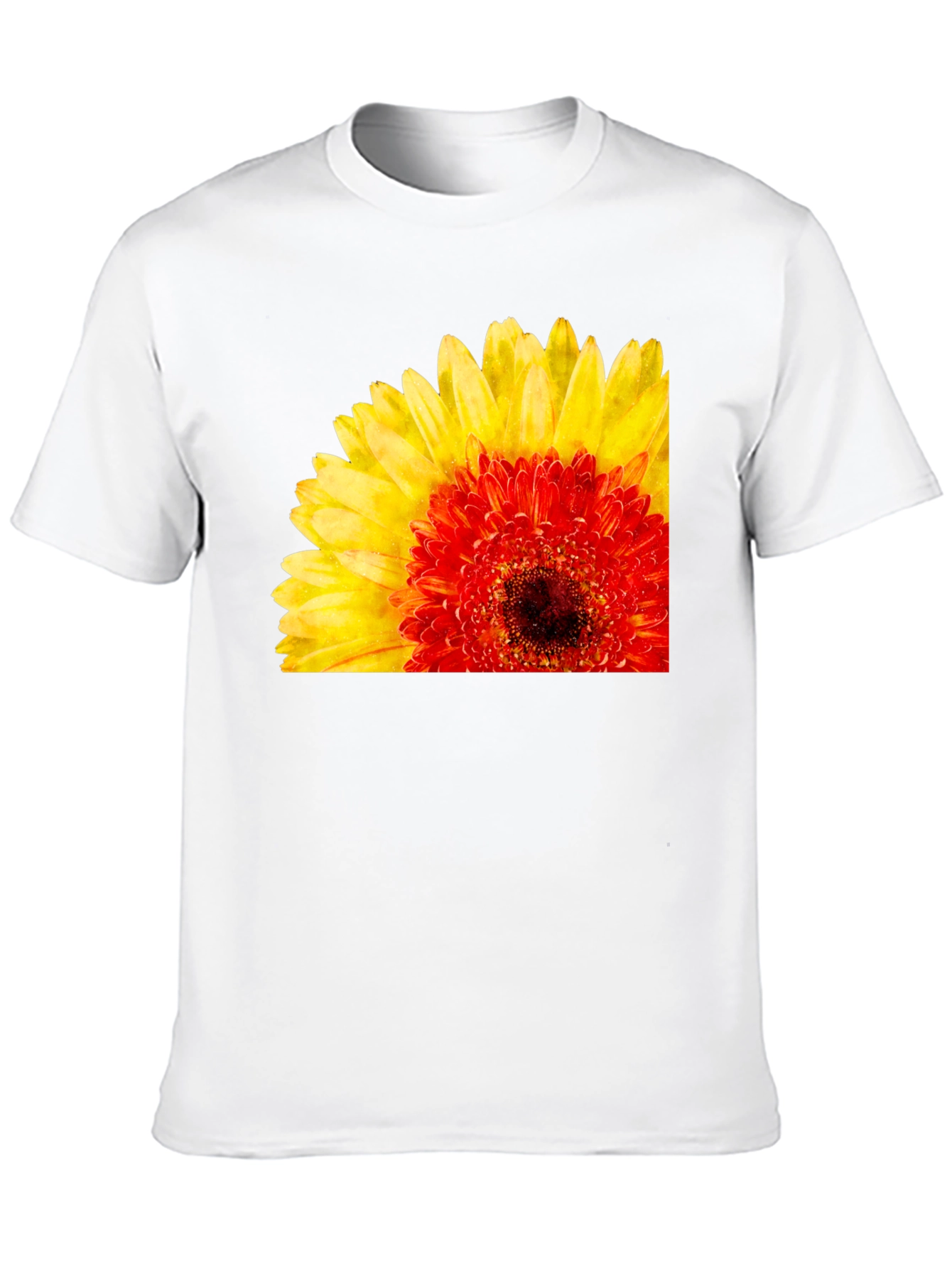 Floral Print Crew Neck Short Sleeve T-Shirt