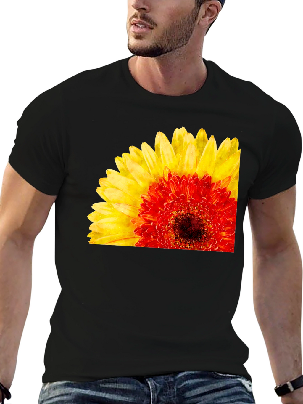 Floral Print Crew Neck Short Sleeve T-Shirt