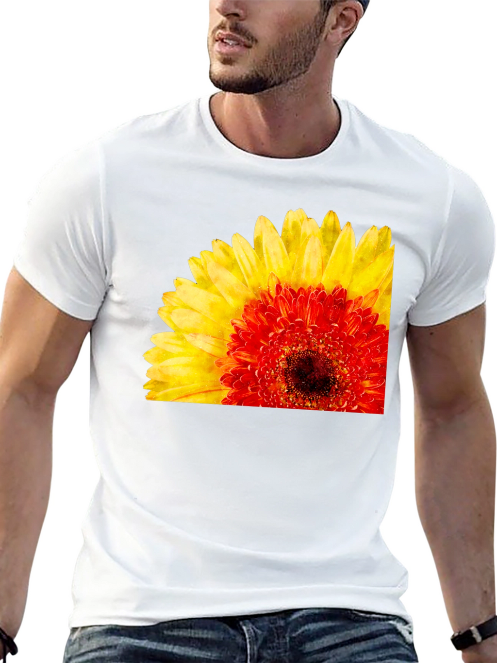 Floral Print Crew Neck Short Sleeve T-Shirt