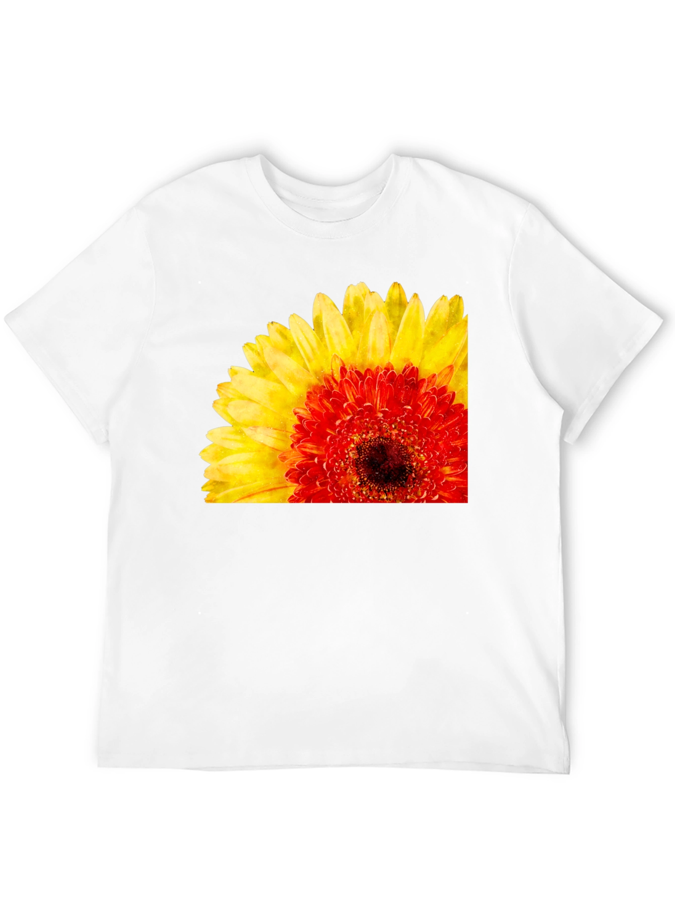Floral Print Crew Neck Short Sleeve T-Shirt