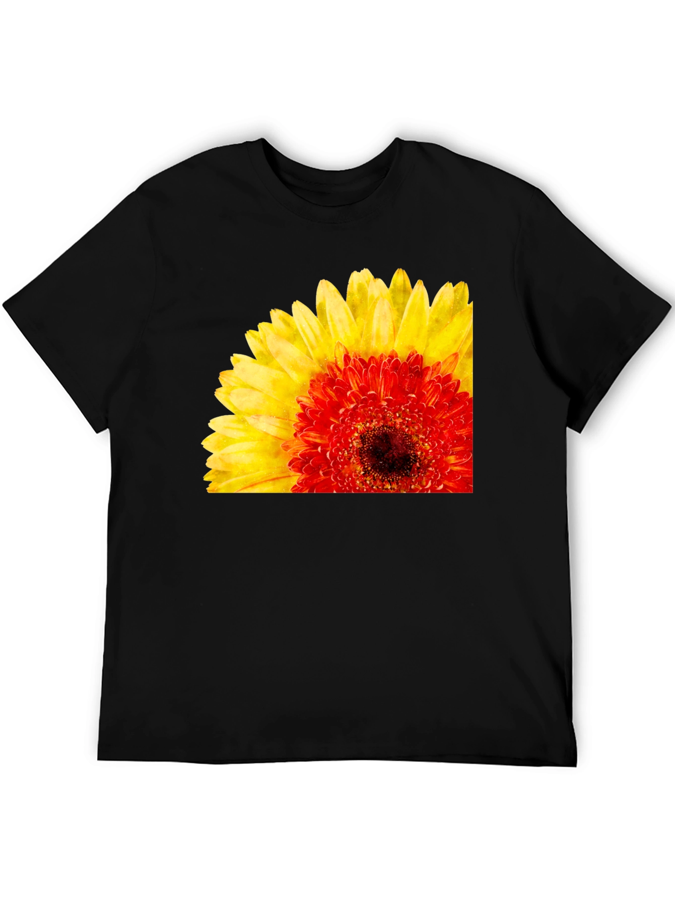 Floral Print Crew Neck Short Sleeve T-Shirt