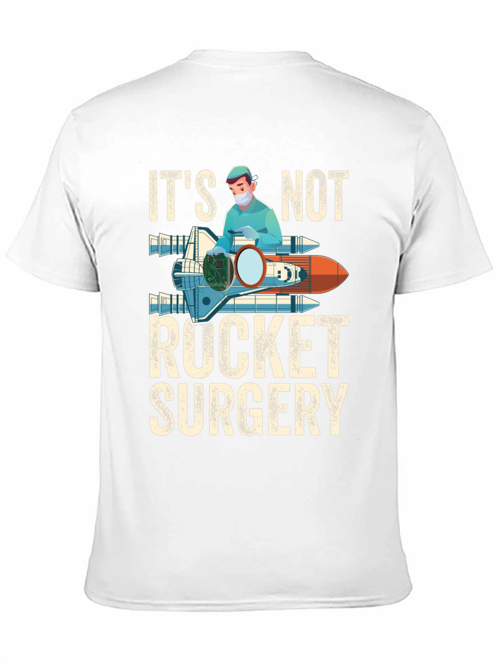 Its Not Rocket Surgery Black Graphic T-Shirt