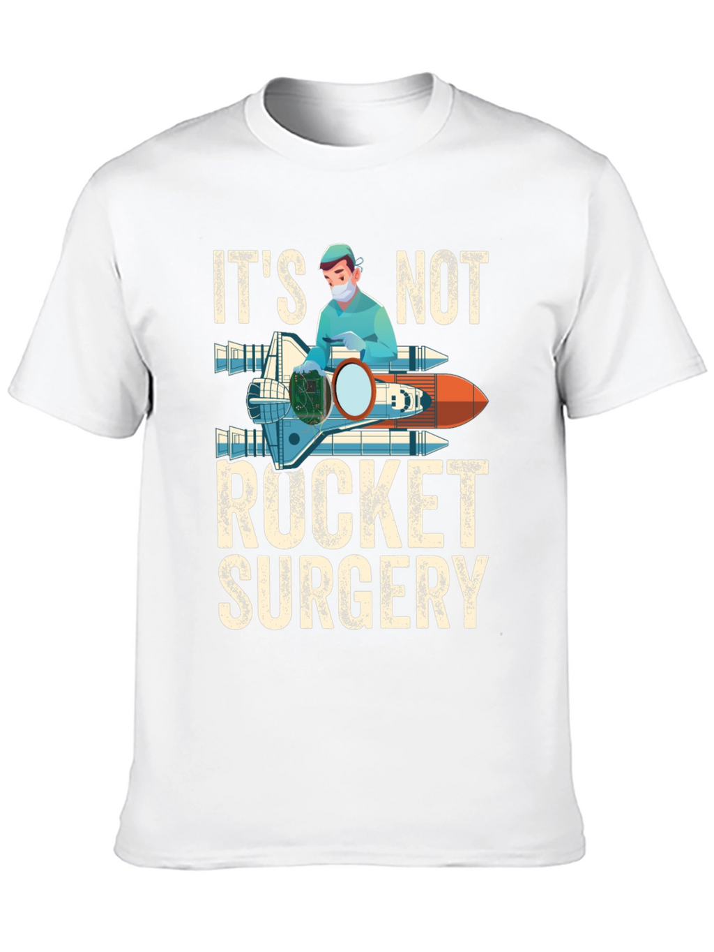 Its Not Rocket Surgery Black Graphic T-Shirt