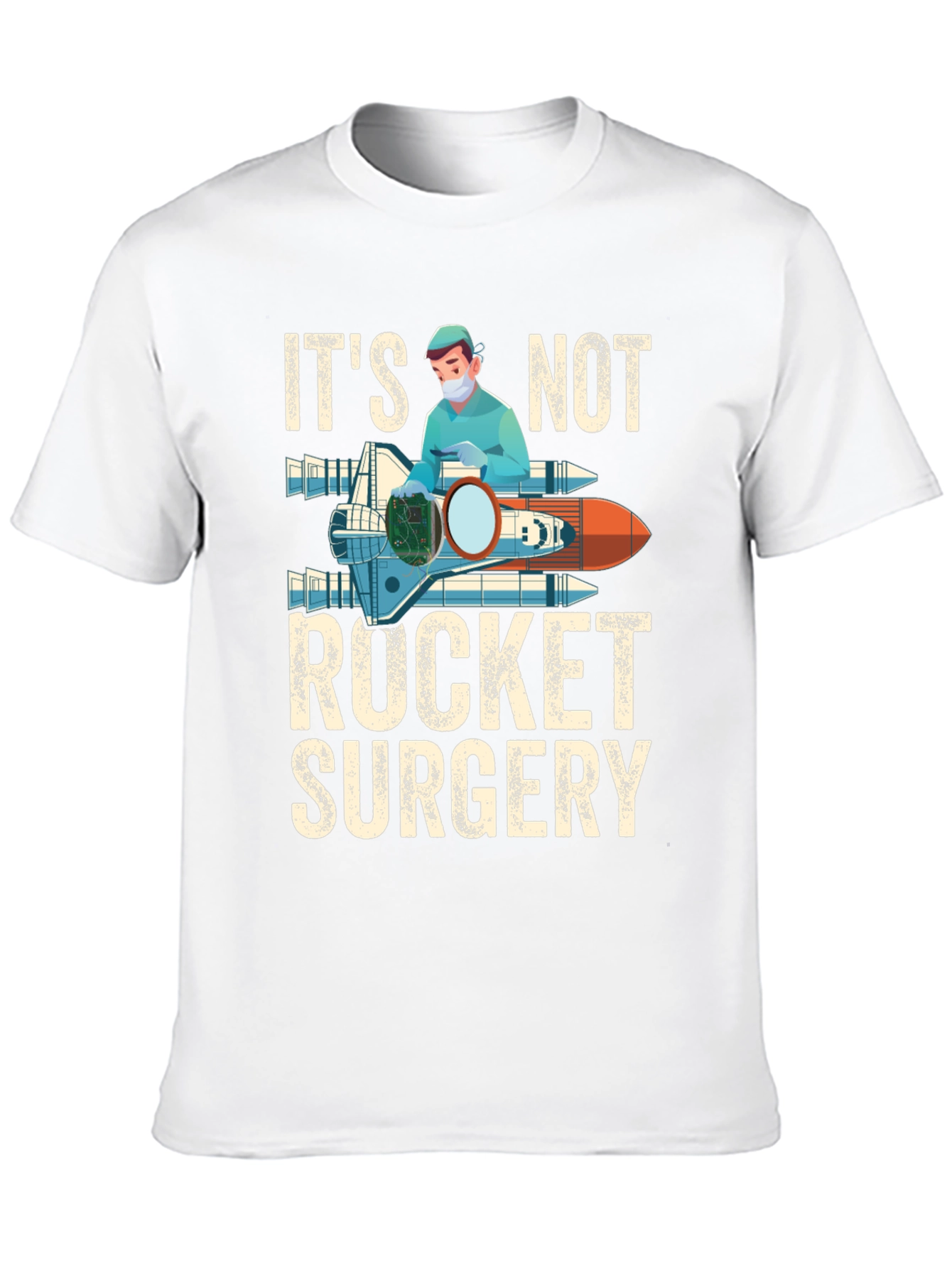 Its Not Rocket Surgery Black Graphic T-Shirt