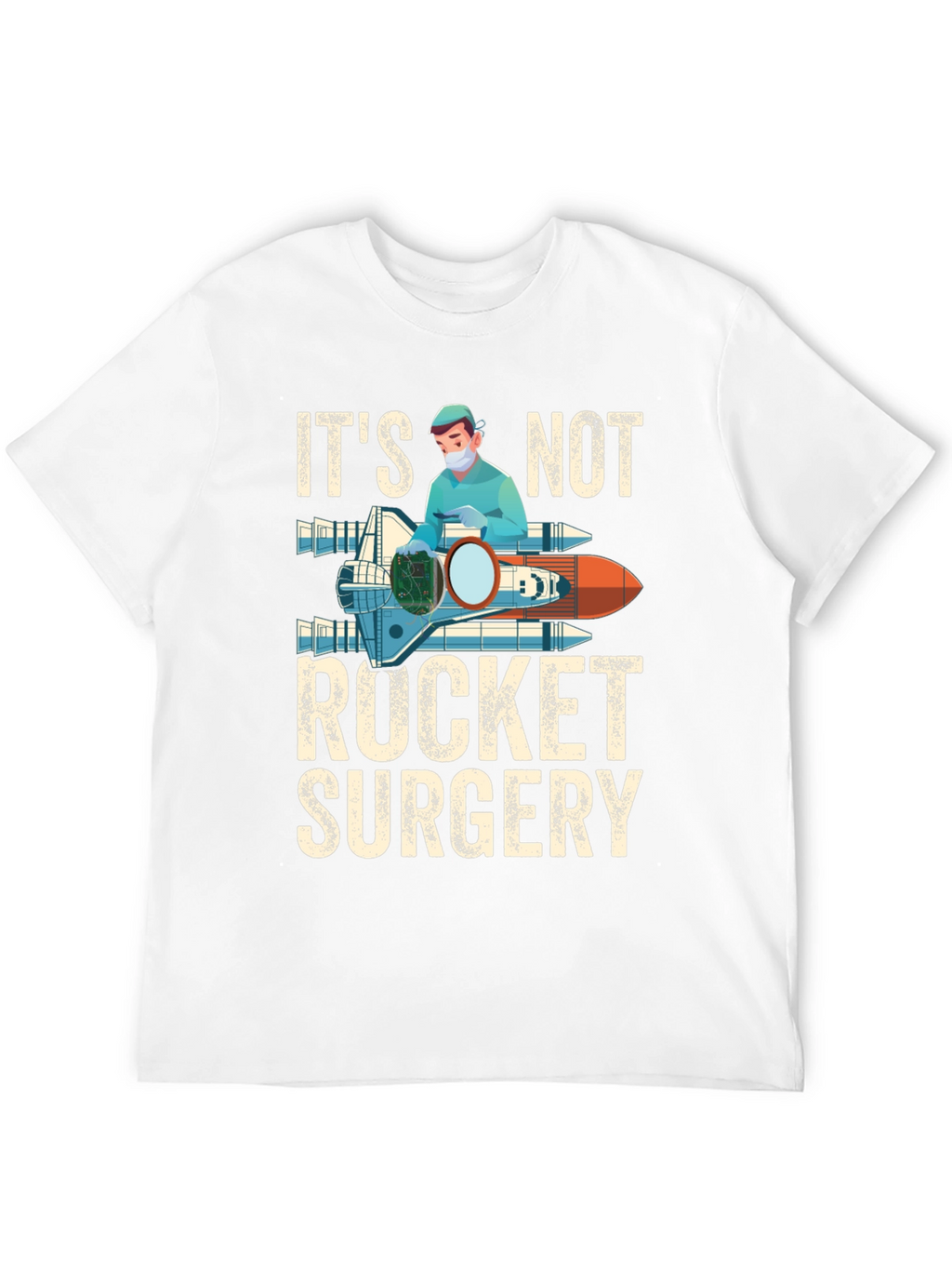 Its Not Rocket Surgery Black Graphic T-Shirt