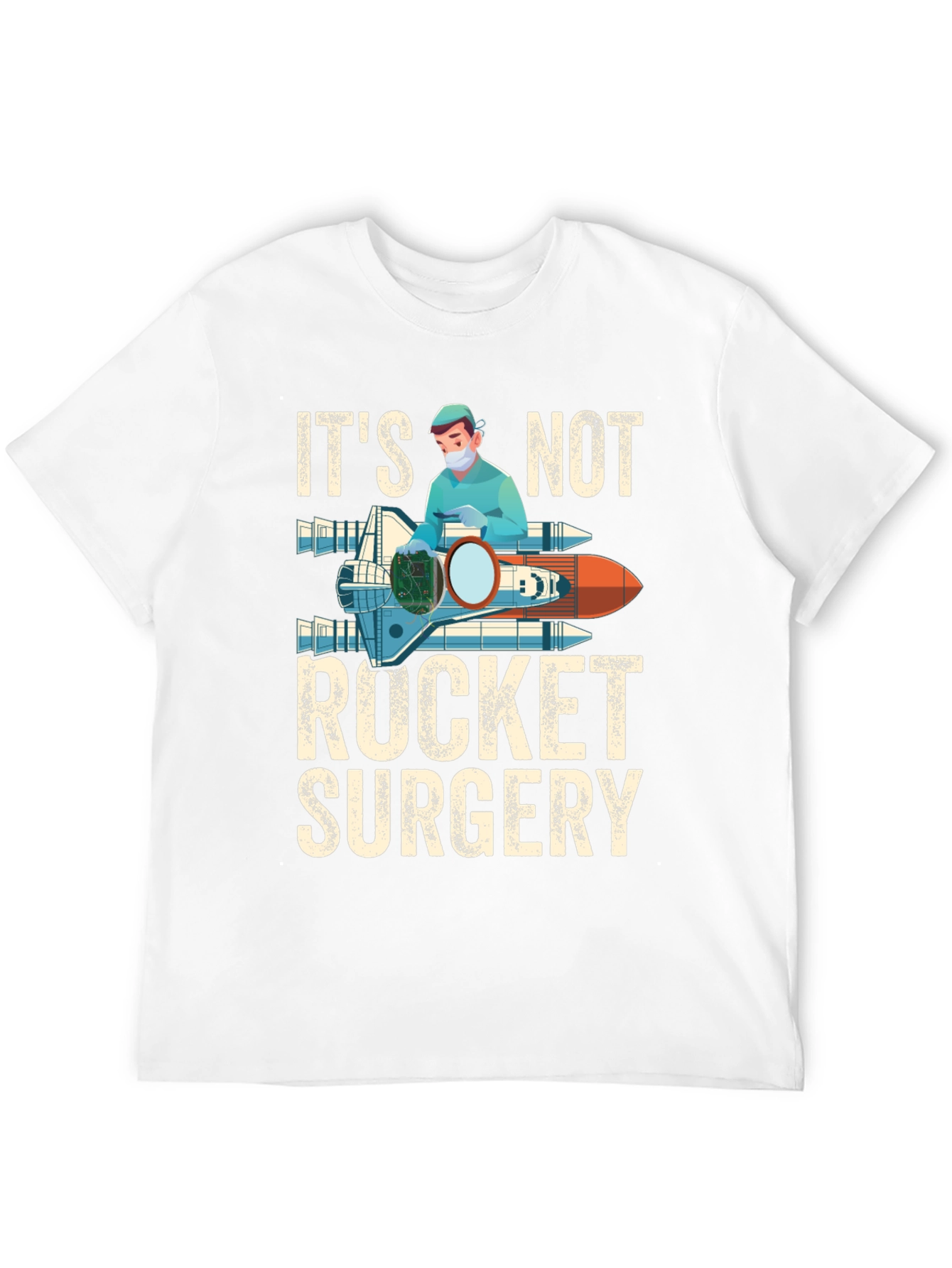 Its Not Rocket Surgery Black Graphic T-Shirt