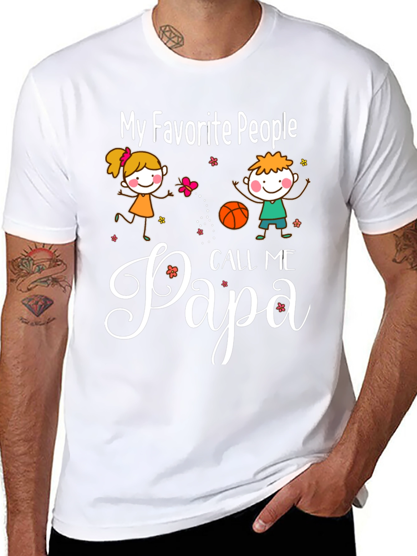 My Favorite People Call Me Papa Graphic T-Shirt