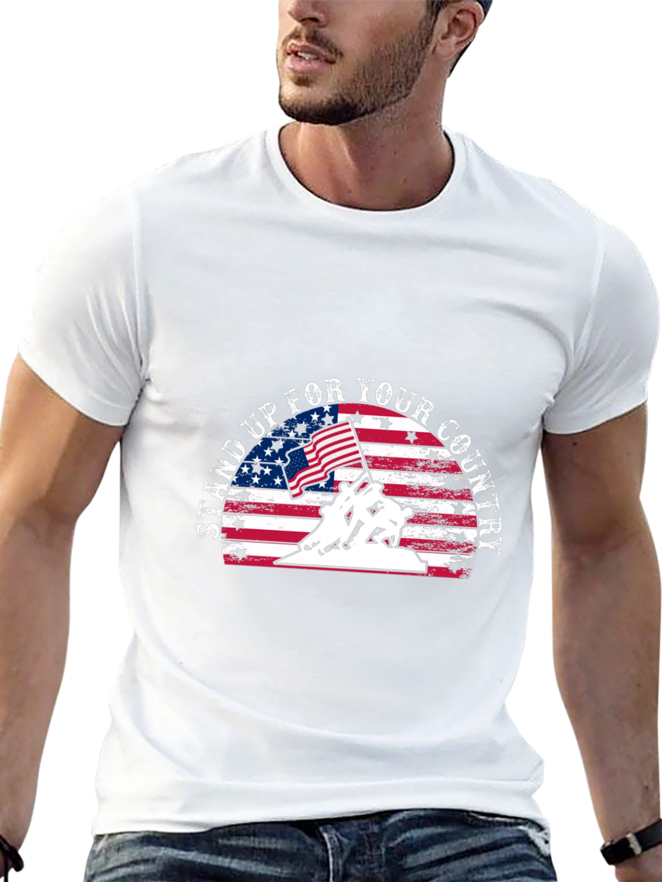 Patriotic Stand Up For Your Country T-Shirt