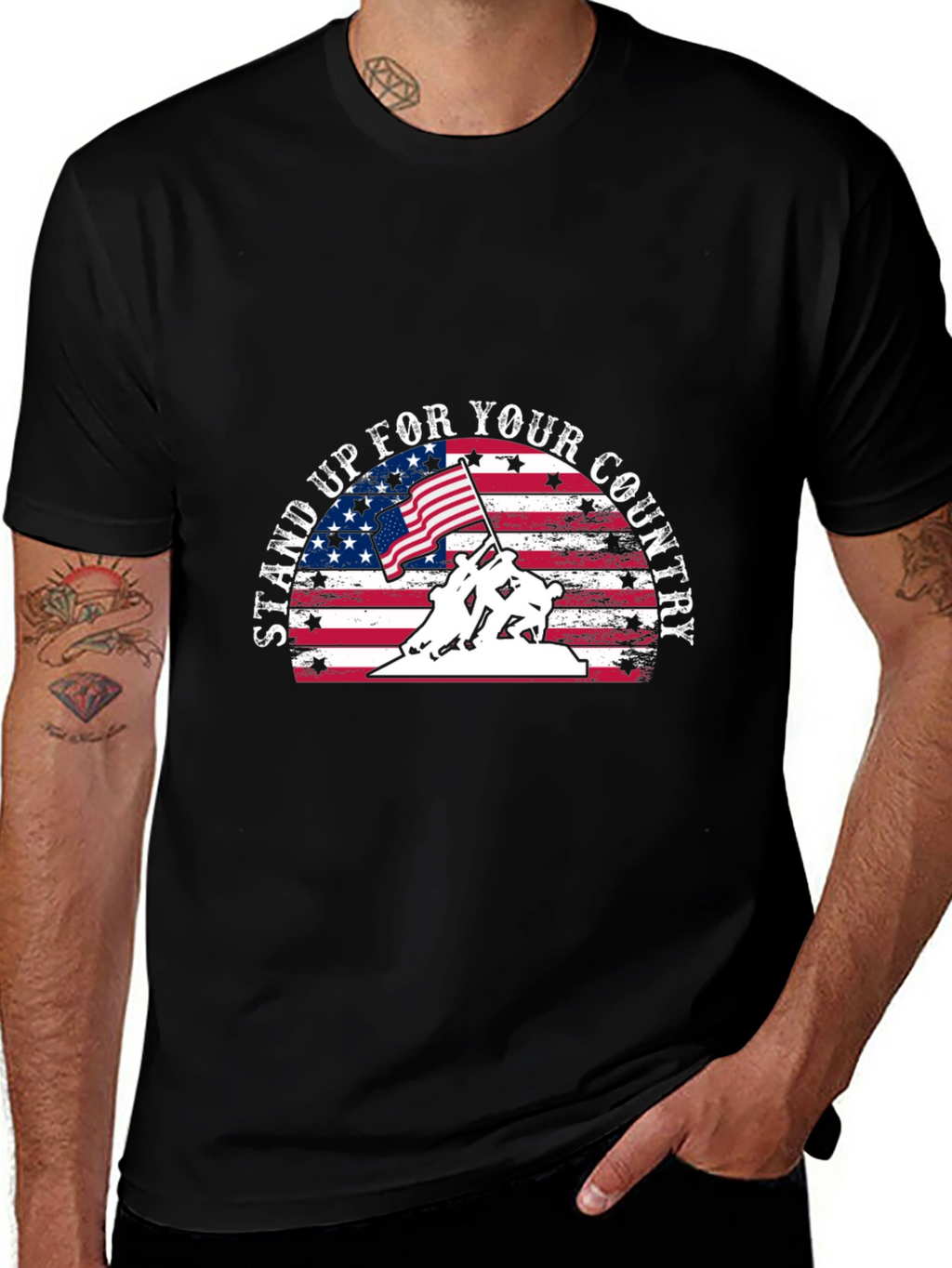 Patriotic Stand Up For Your Country T-Shirt