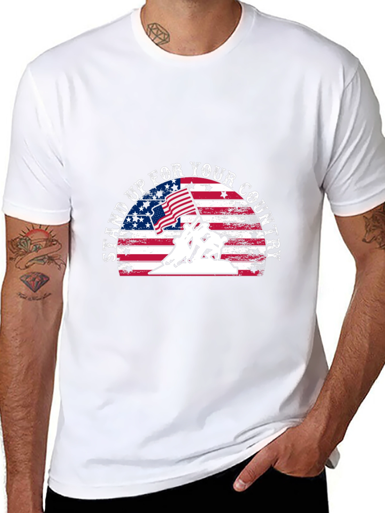 Patriotic Stand Up For Your Country T-Shirt