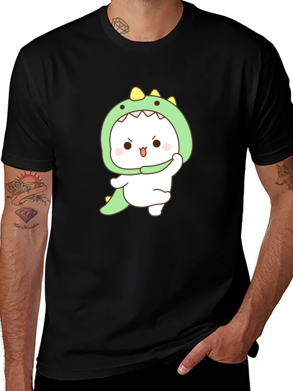 Cute Dinosaur Costume Graphic T-Shirt