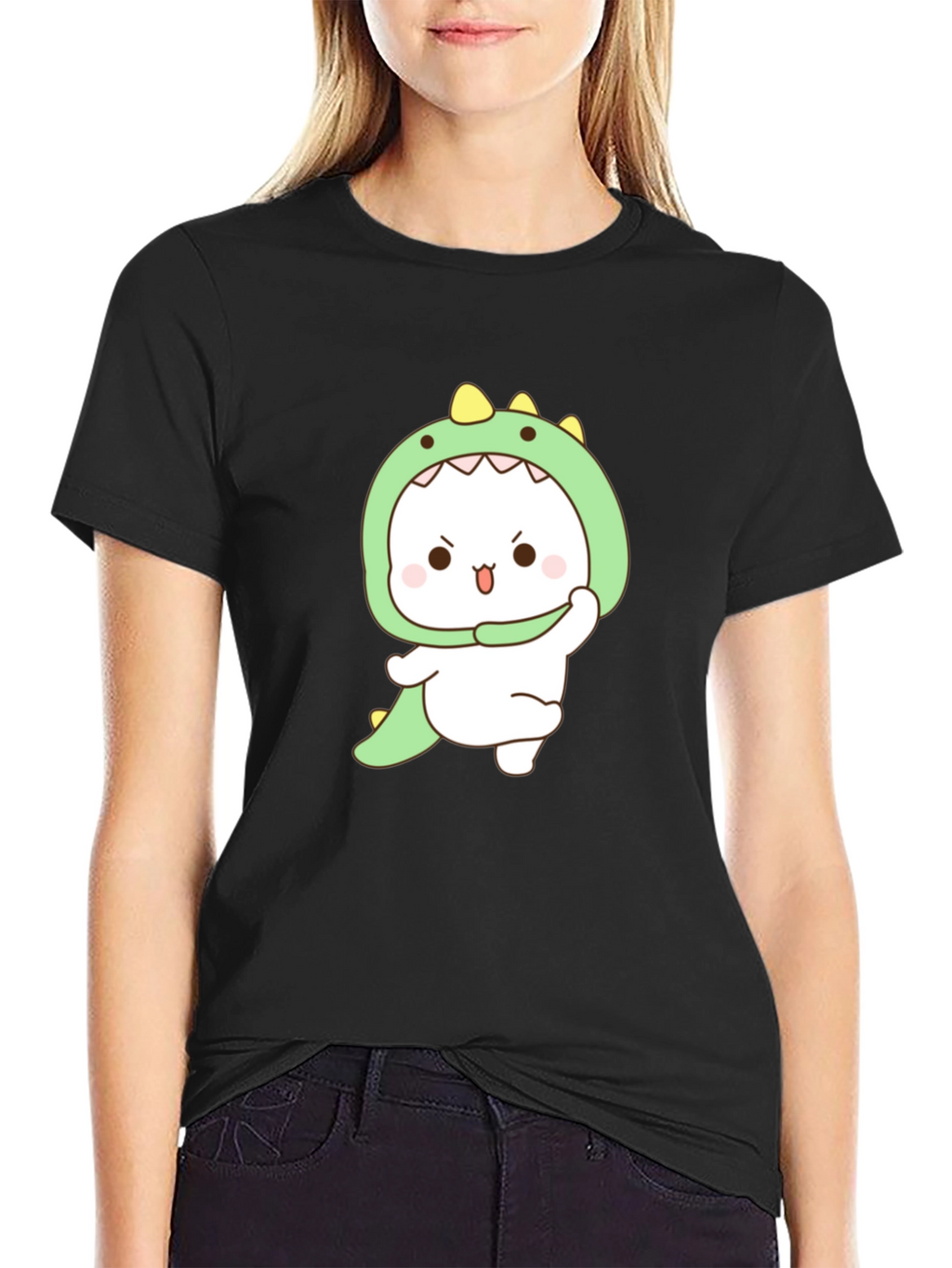 Cute Dinosaur Costume Graphic T-Shirt