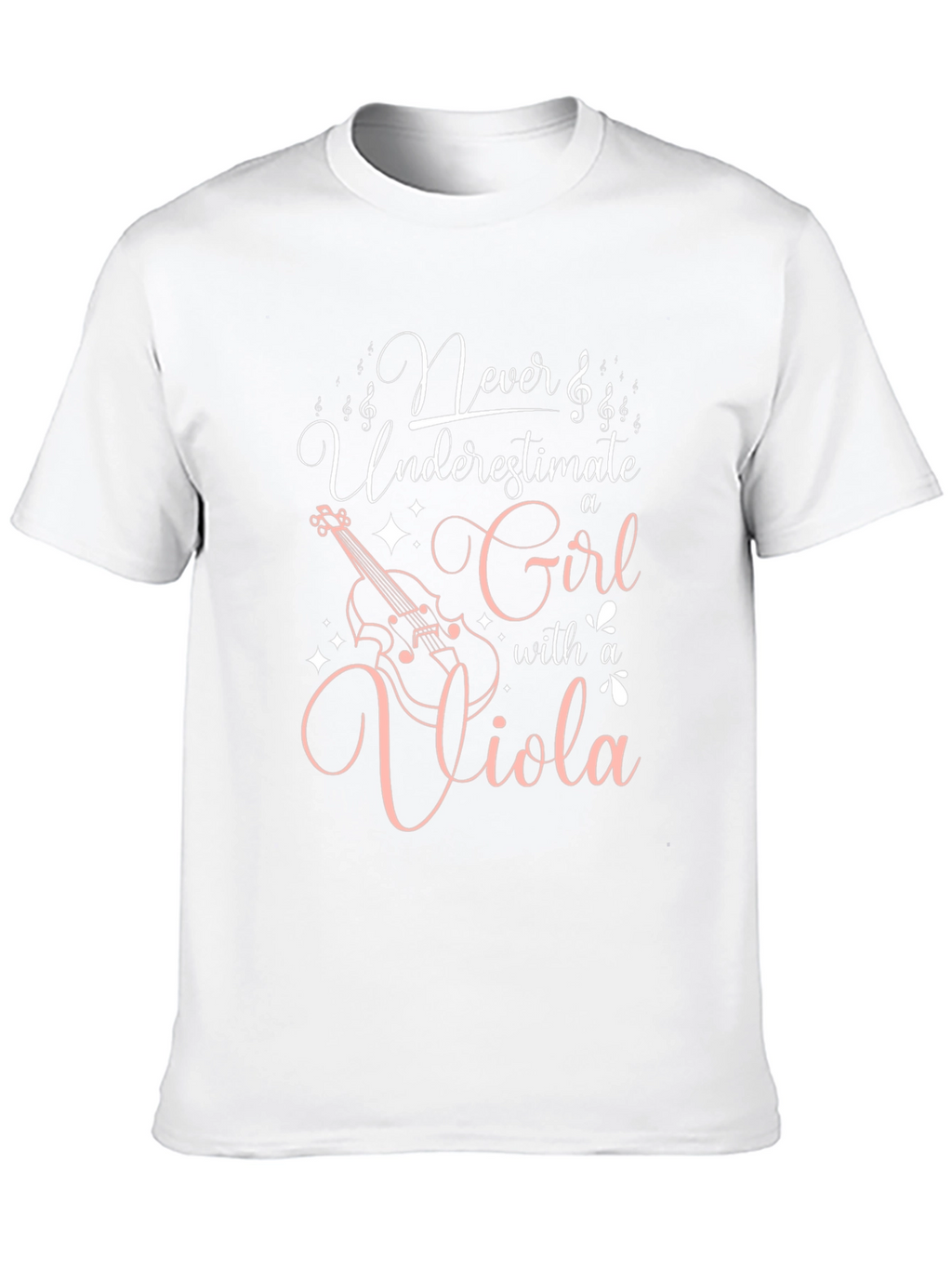 Never Underestimate a Girl with a Viola Black T-Shirt
