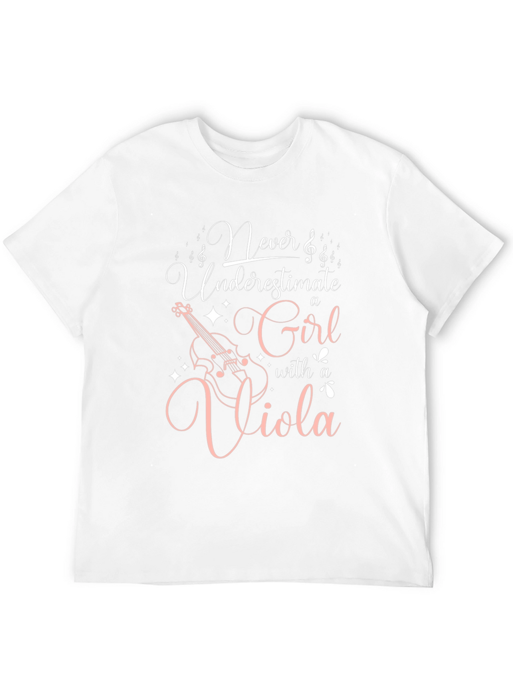 Never Underestimate a Girl with a Viola Black T-Shirt