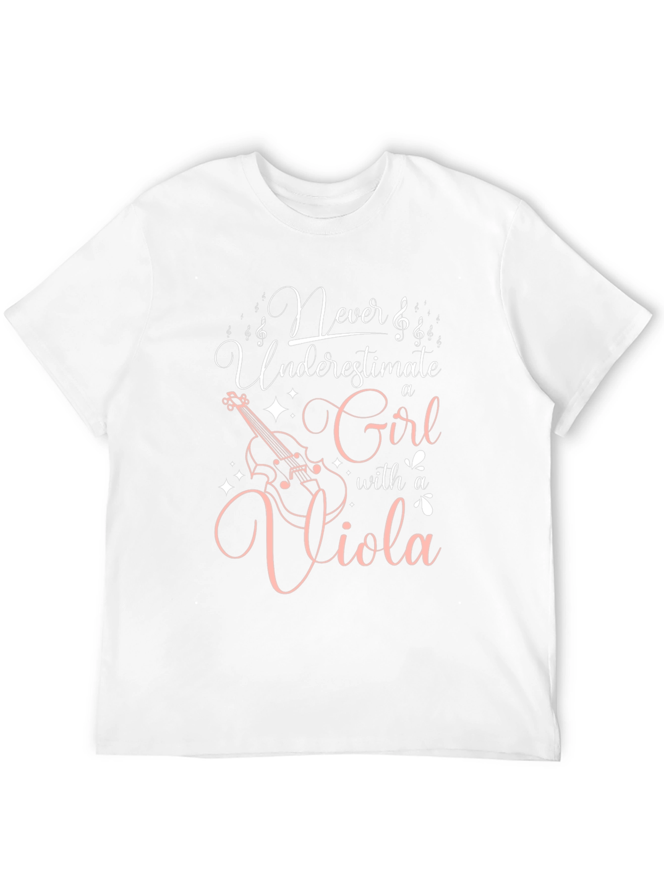 Never Underestimate a Girl with a Viola Black T-Shirt