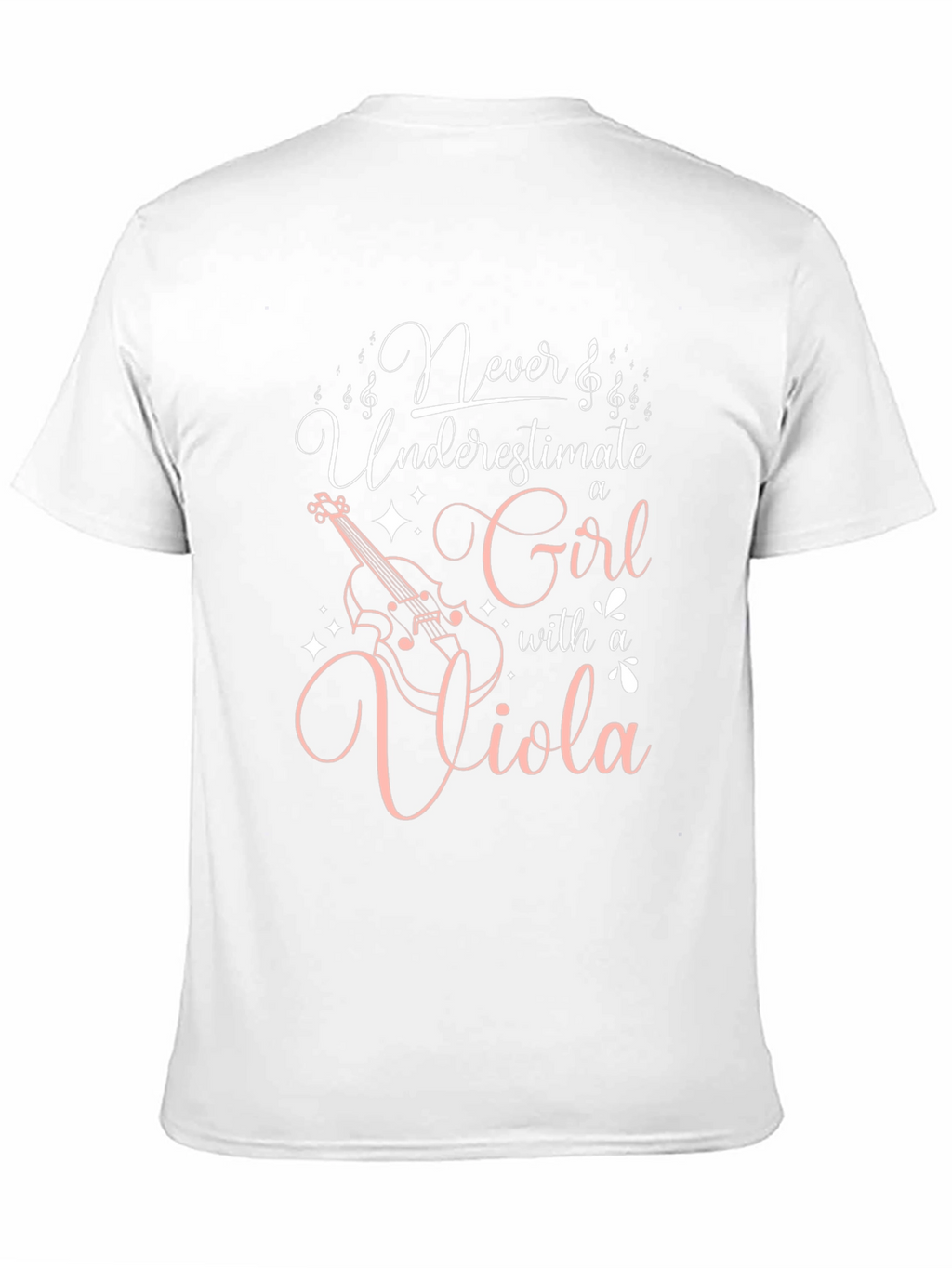 Never Underestimate a Girl with a Viola Black T-Shirt