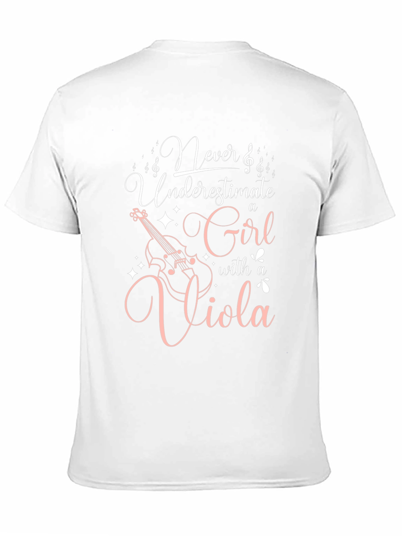 Never Underestimate a Girl with a Viola Black T-Shirt