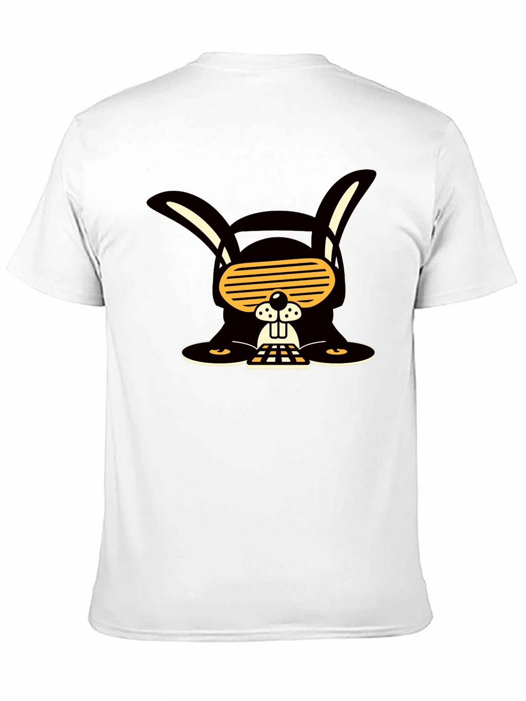 Cool Rabbit Graphic Tee - Black Cotton Blend