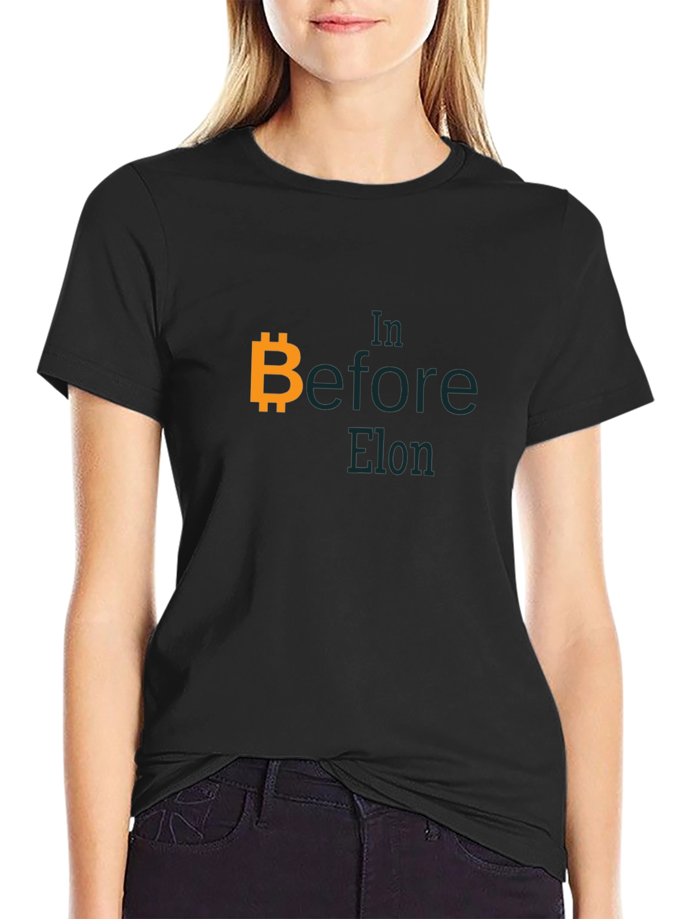 Bitcoin T-Shirt - In Before Elon Crypto Tee