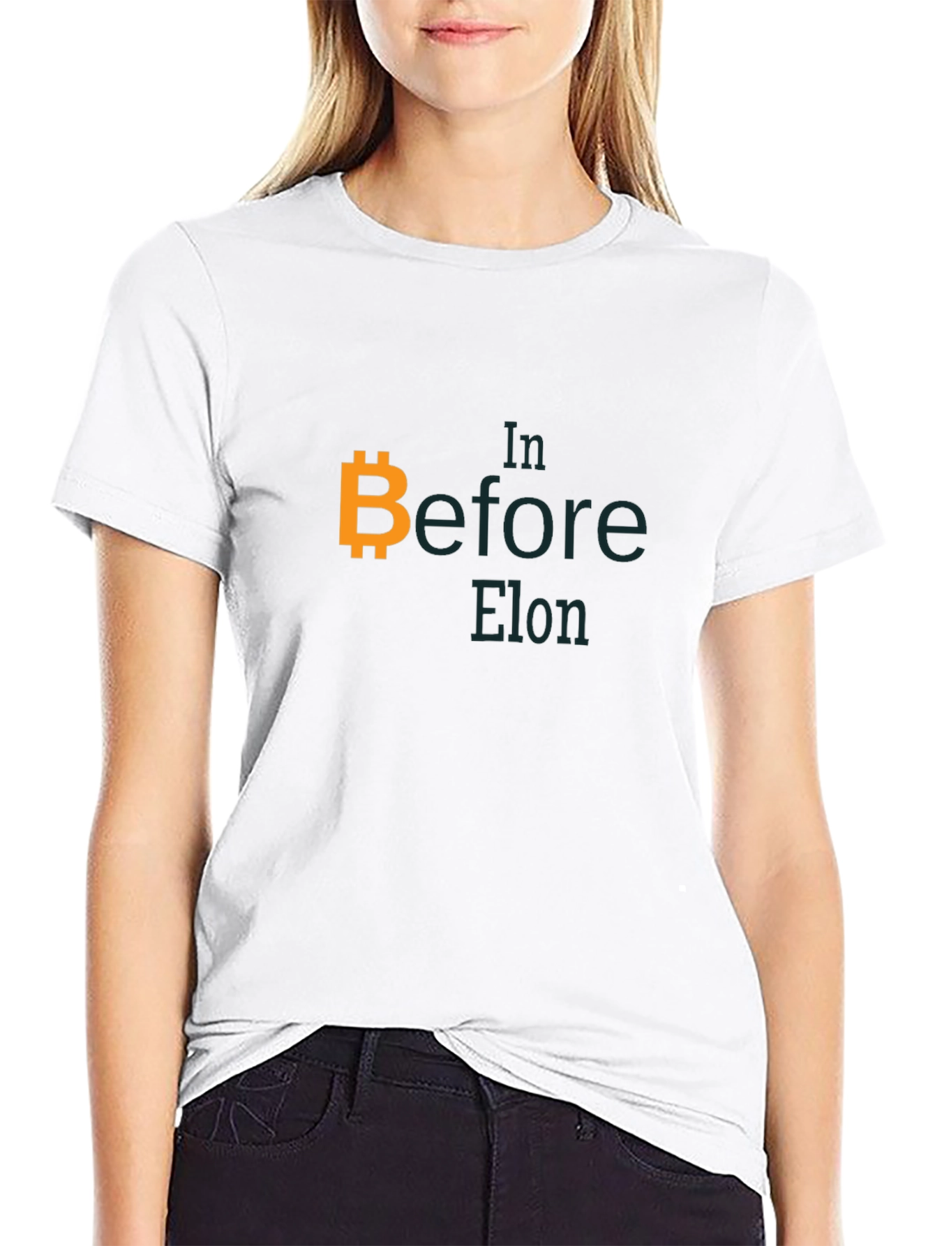 Bitcoin T-Shirt - In Before Elon Crypto Tee