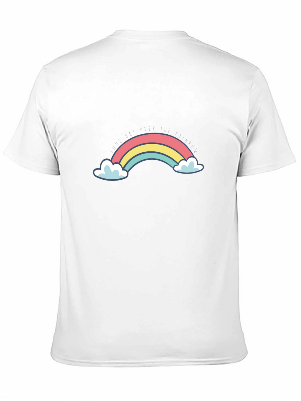 Rainbow Graphic Print Mens Black T-Shirt