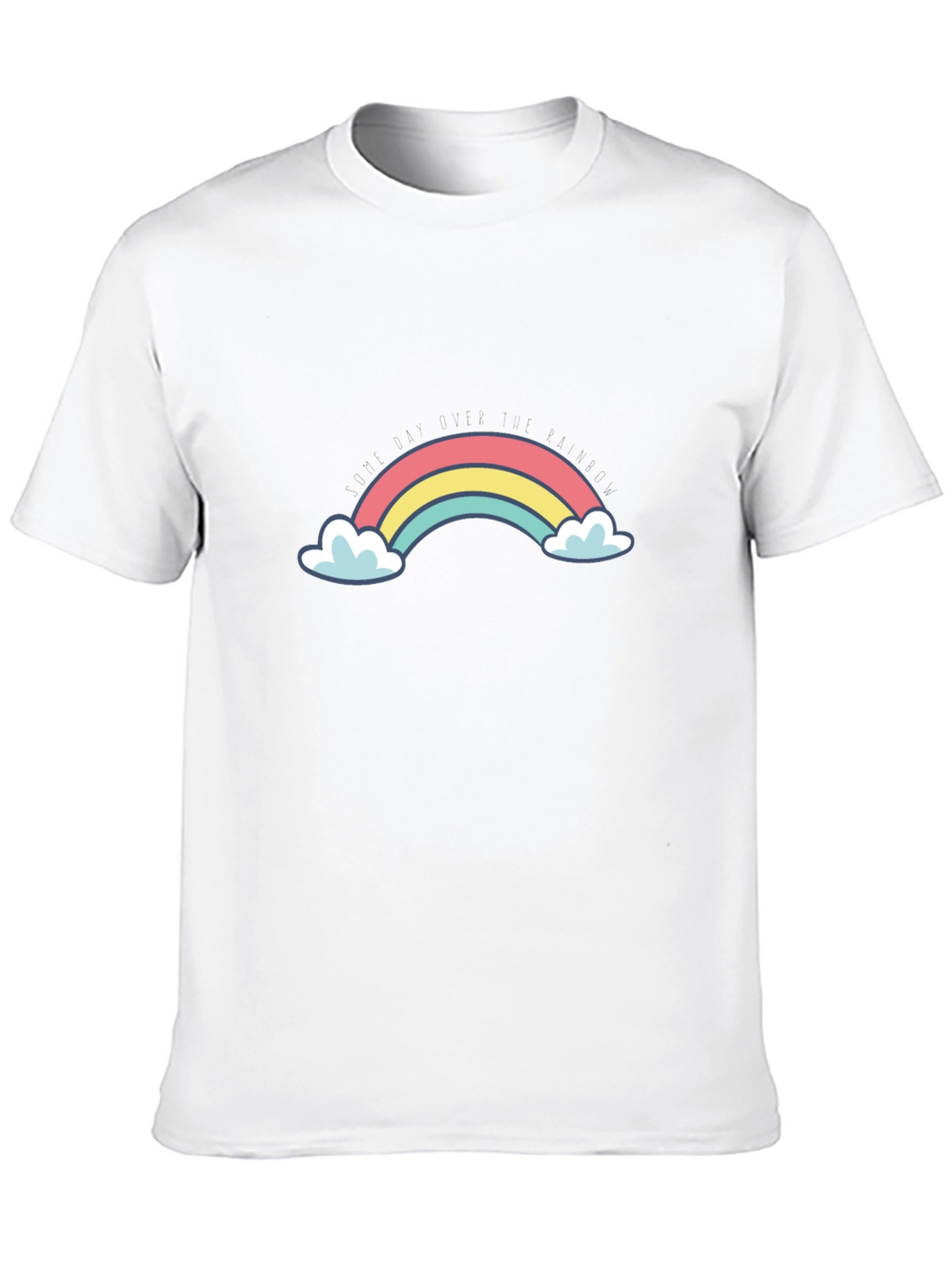 Rainbow Graphic Print Mens Black T-Shirt