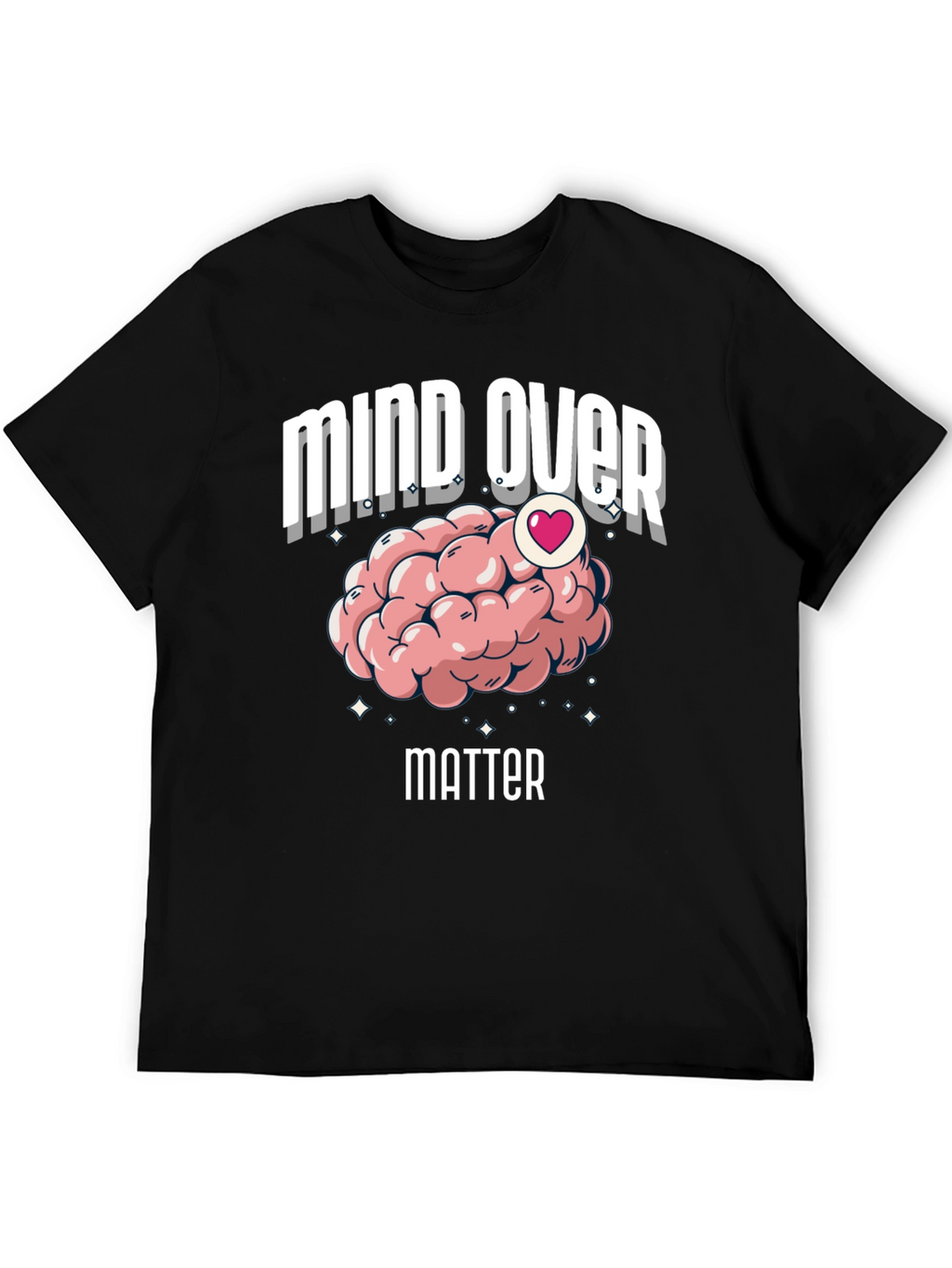 Mind Over Matter Brain Heart Graphic Tee
