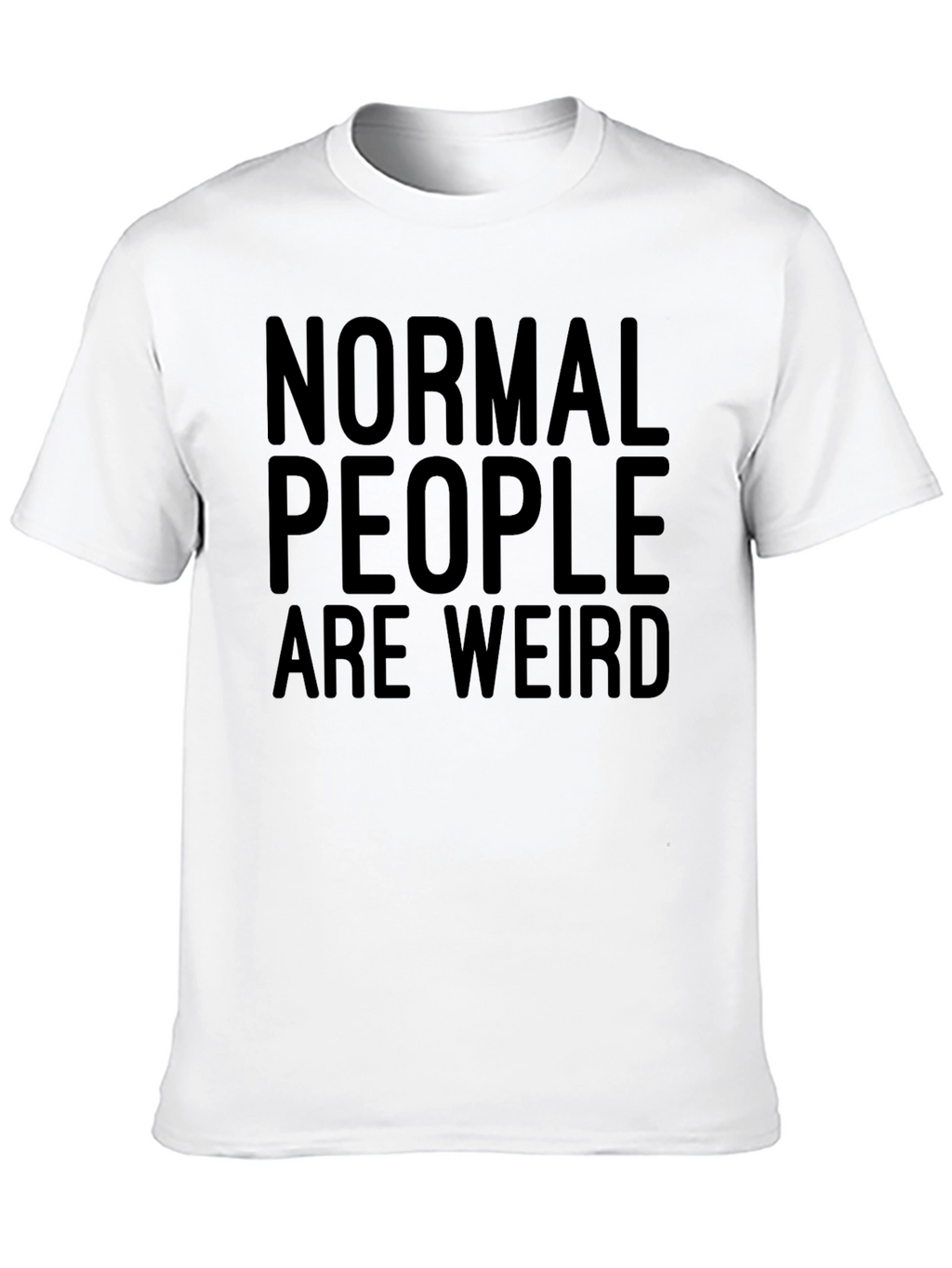 Normal People Are Weird Graphic Tee - Black