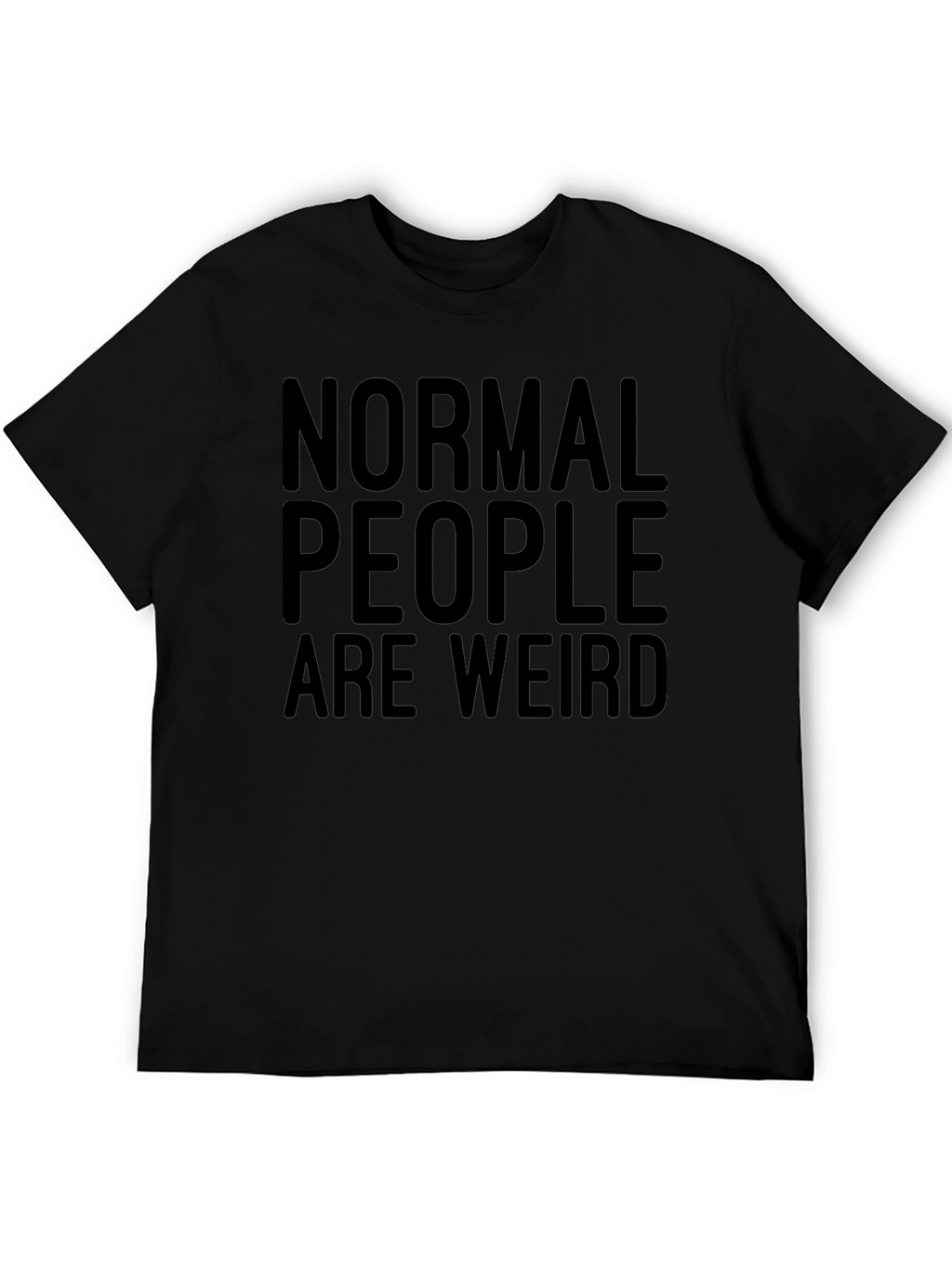 Normal People Are Weird Graphic Tee - Black
