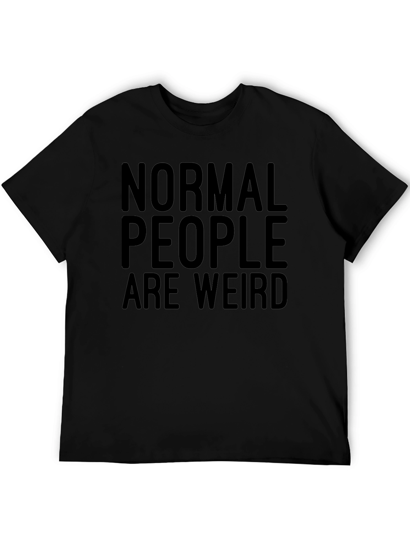 Normal People Are Weird Graphic Tee - Black