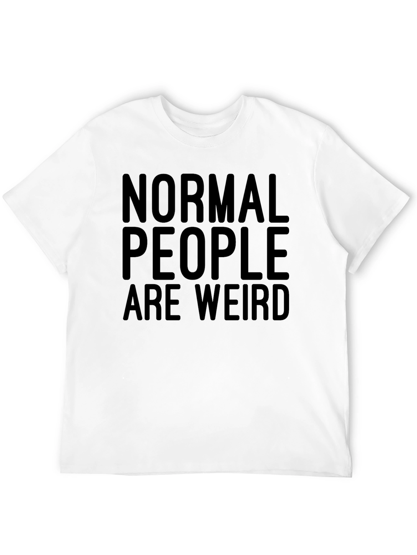 Normal People Are Weird Graphic Tee - Black