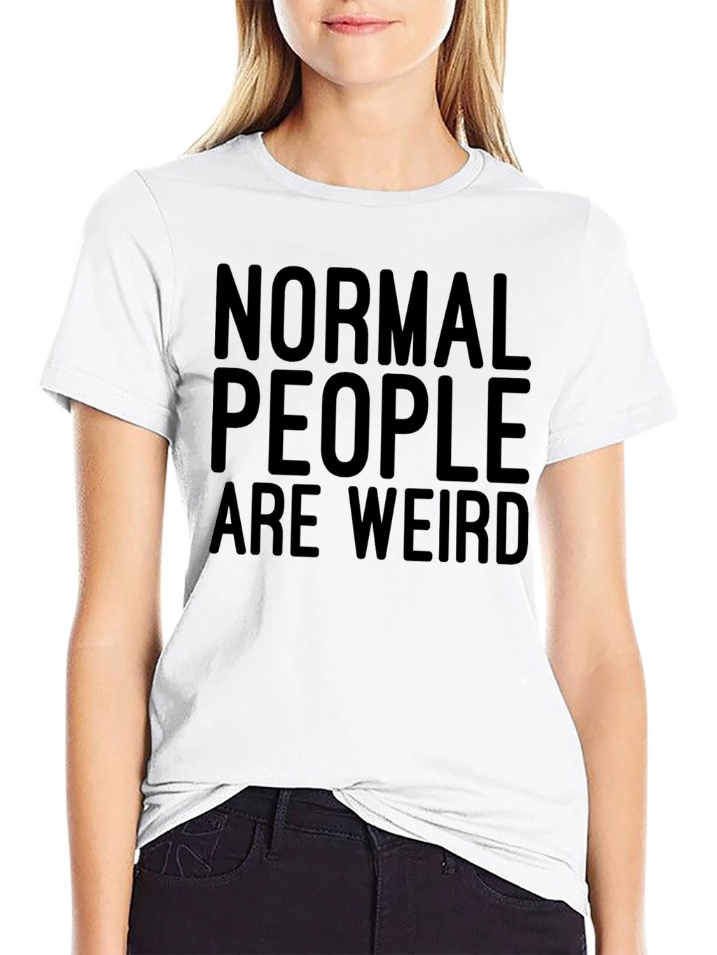 Normal People Are Weird Graphic Tee - Black