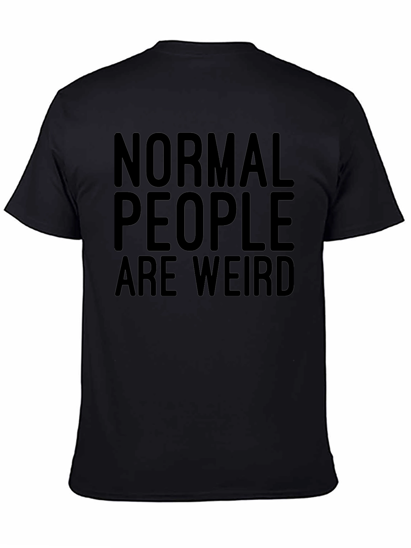 Normal People Are Weird Graphic Tee - Black