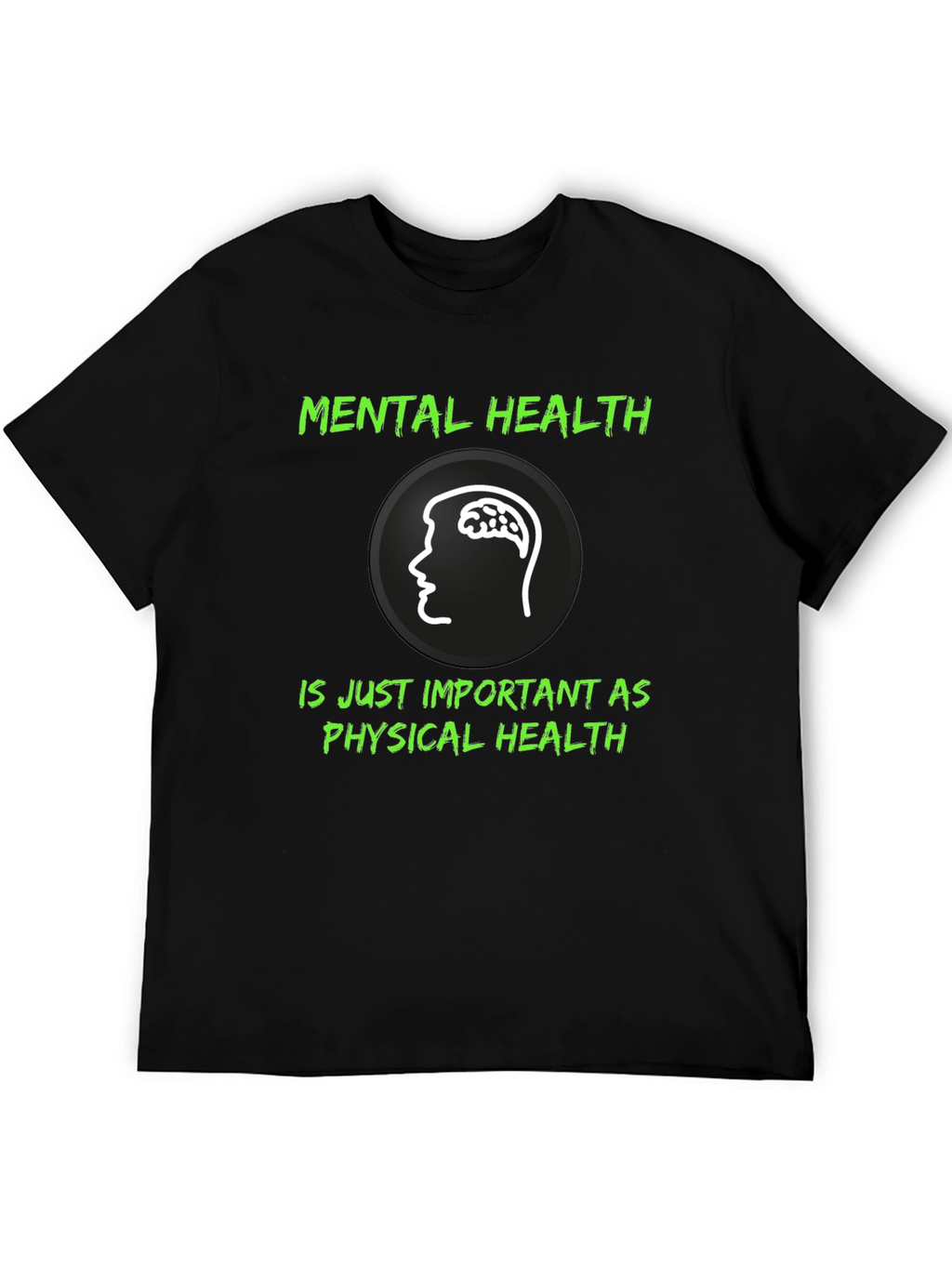 Mental Health Awareness Graphic Tee - Black