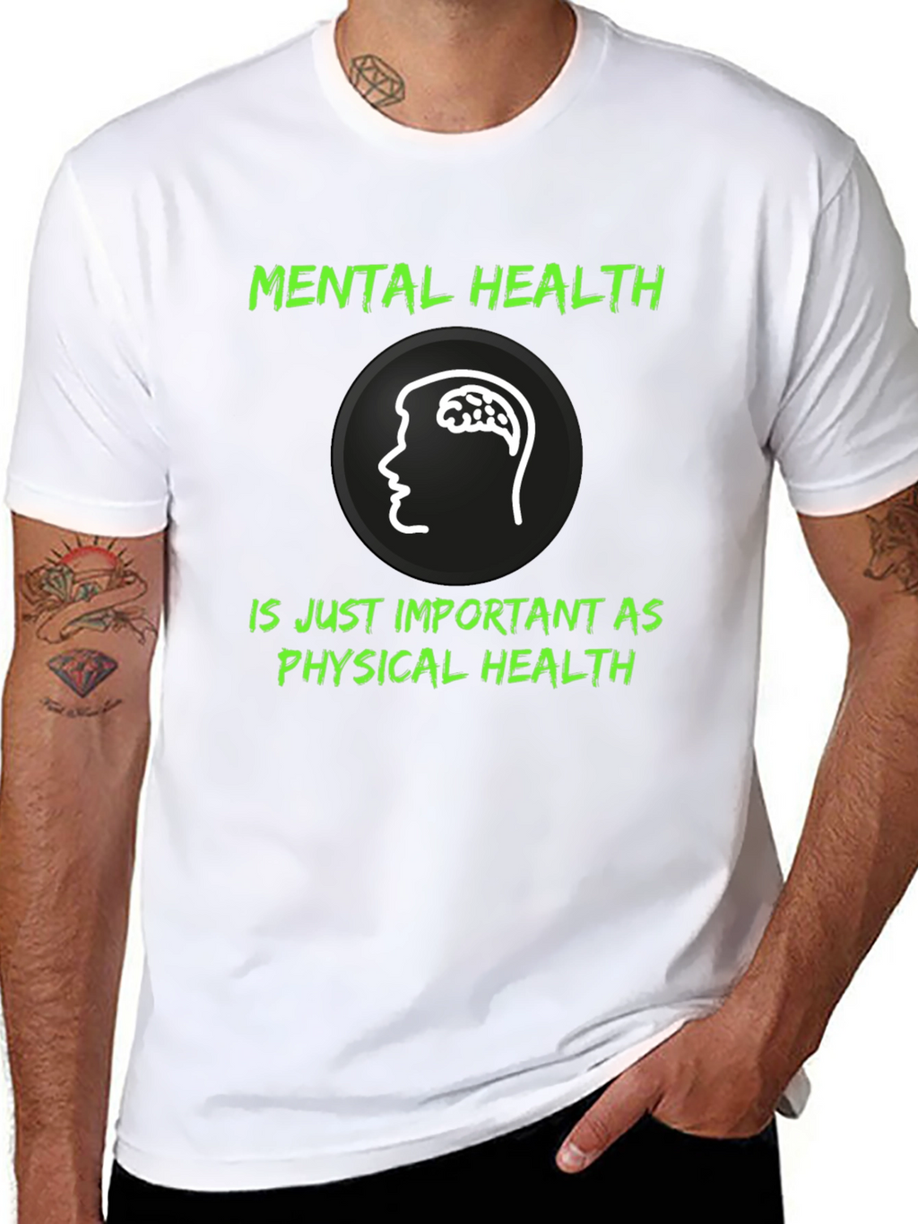 Mental Health Awareness Graphic Tee - Black