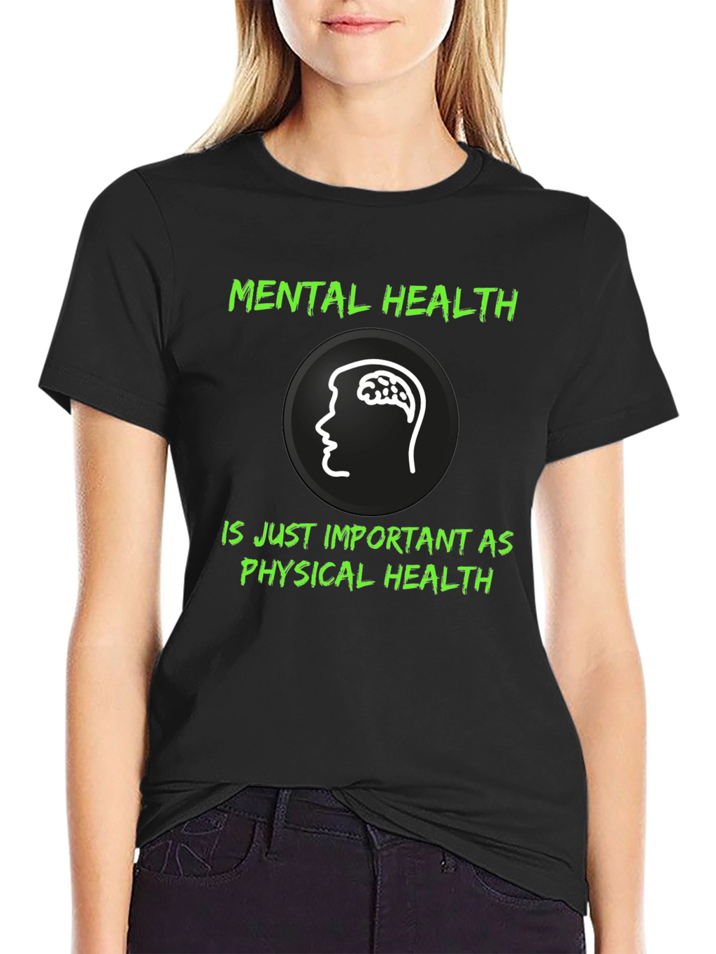Mental Health Awareness Graphic Tee - Black