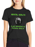 Mental Health Awareness Graphic Tee - Black