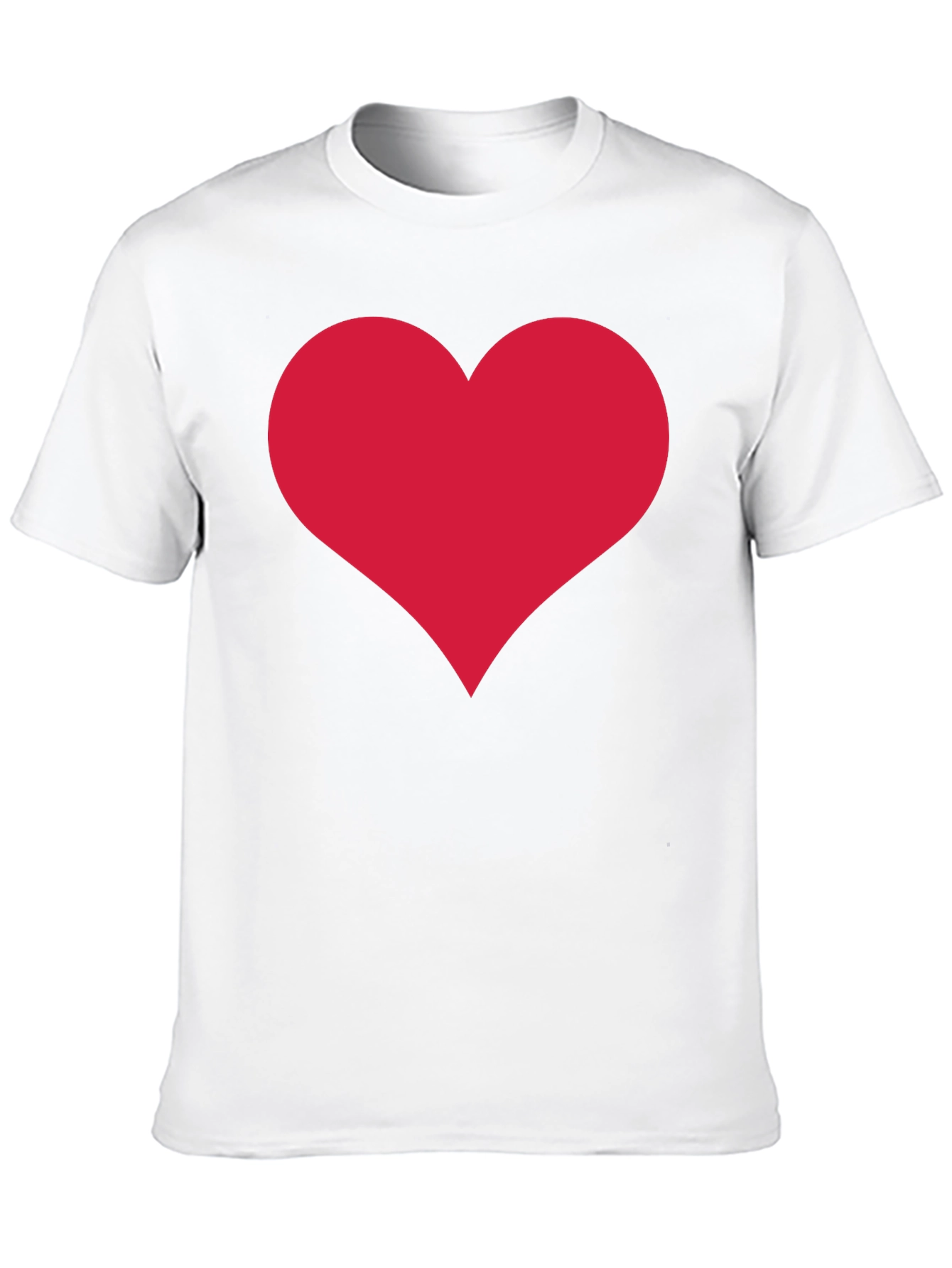 Heart Graphic Tee - Classic Crew Neck Black T-Shirt