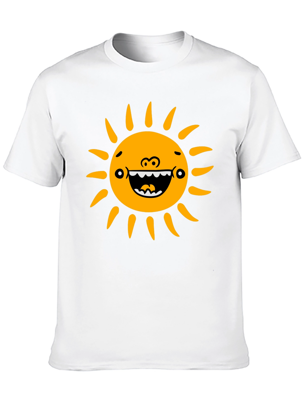 Funny Sun Graphic Black T-Shirt