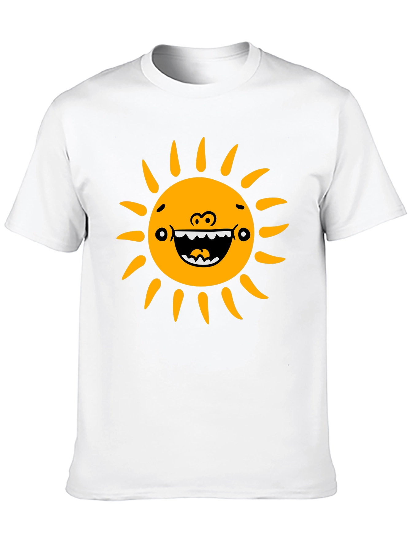 Funny Sun Graphic Black T-Shirt