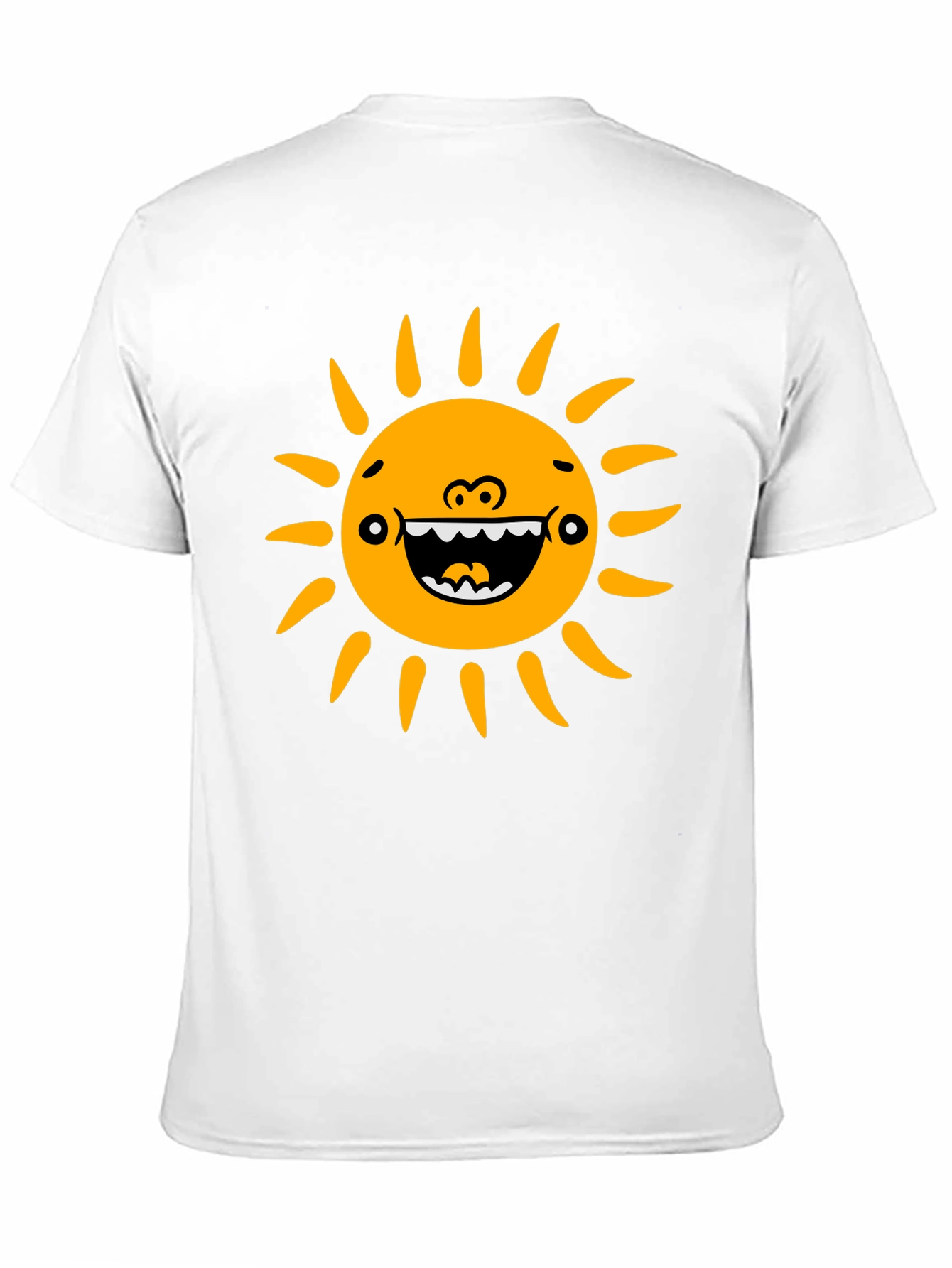 Funny Sun Graphic Black T-Shirt