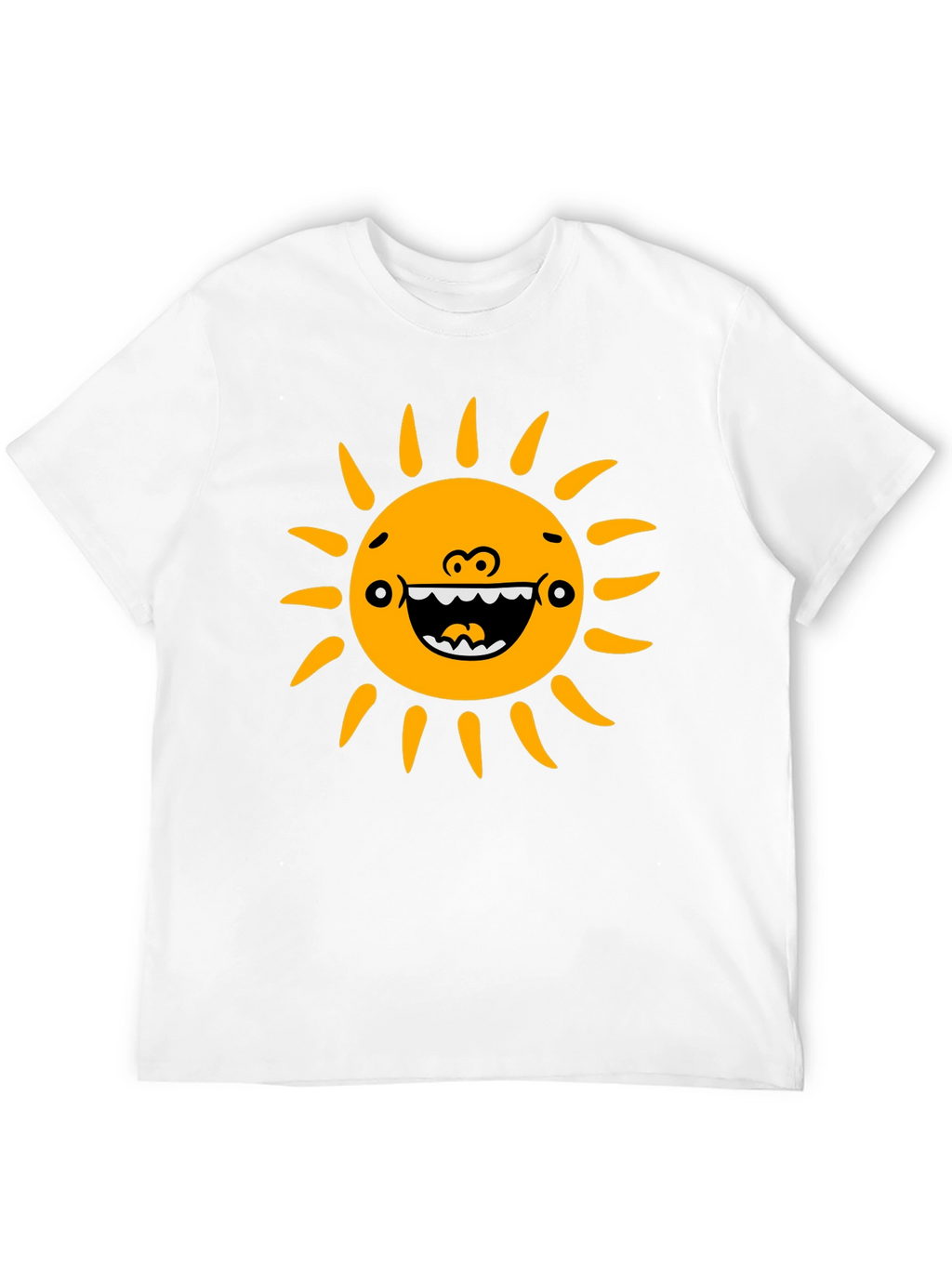 Funny Sun Graphic Black T-Shirt