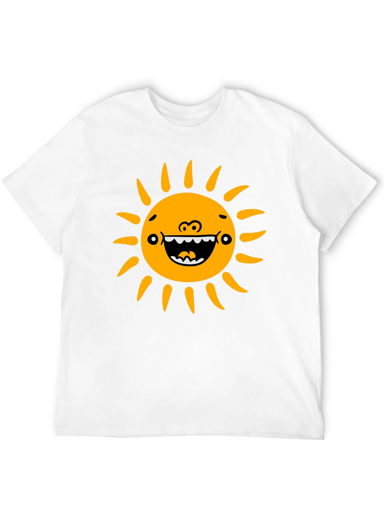 Funny Sun Graphic Black T-Shirt